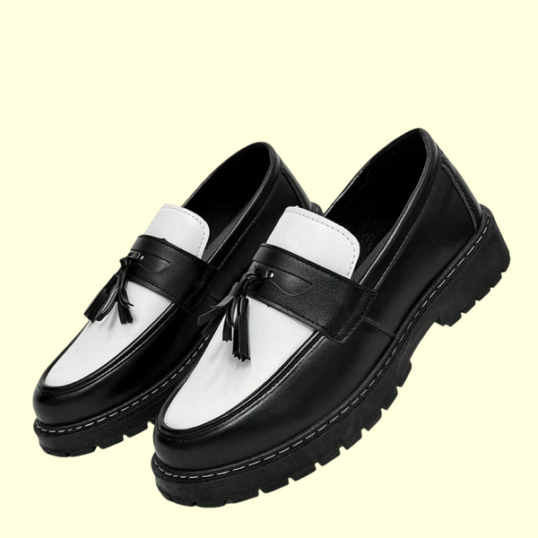 Monochrome Tassel Penny Loafers