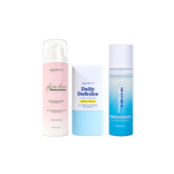 Ultimate Glass Skin Trio – Moisturizer, SPF 50+ & Exfoliating Toner