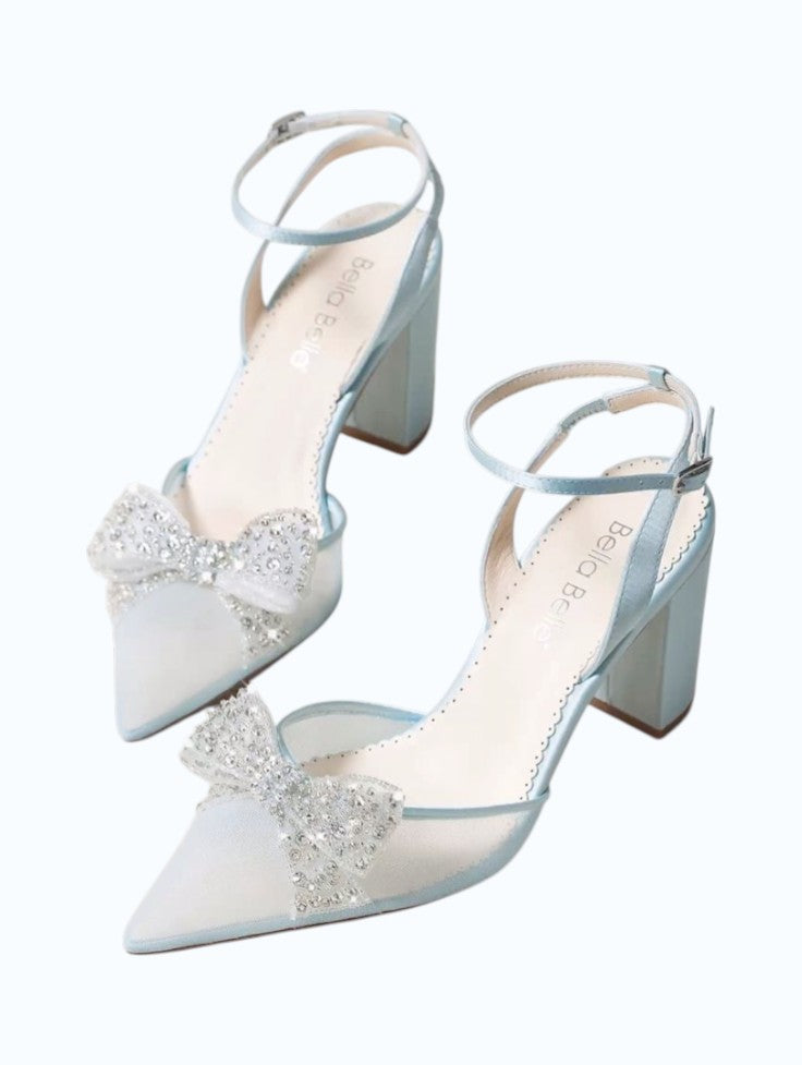 ✨ Uniallify Crystal Bow Heels – Elegant Party Pumps