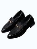 ✨ Uniallify Noir Spark Loafers – Premium Men’s Party Shoes