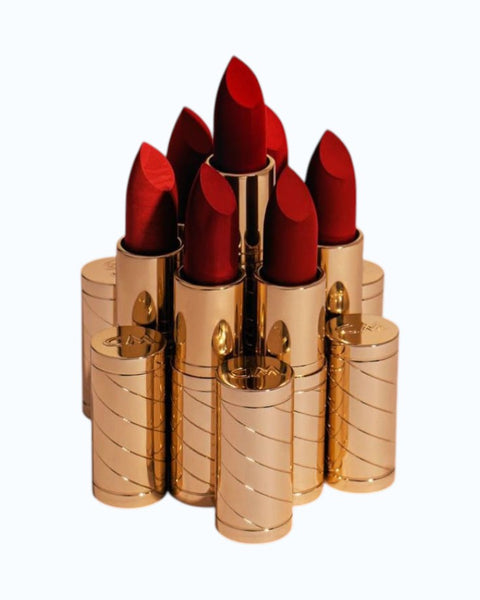 Royal Velvet Matte Red Lipstick – Luxe Gold Collection